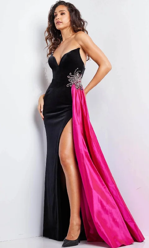 Women's Clothing Brands Jovani 26117 - Velvet Strapless Prom Gown