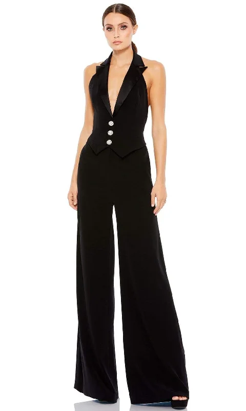 Evening Looks Ieena Duggal - 2643 Halter Tuxedo Bodice Jumpsuit