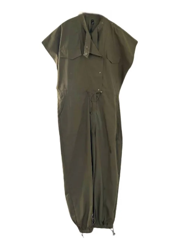 Casual Chic Utility Jumpsuit In Olive