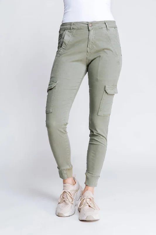 Seasonal Sale Cargo Jogger Pants In Green