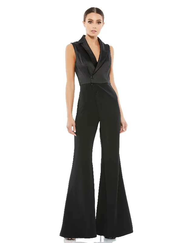 Clothes For Women Ieena Duggal 26603 - V-Neck Formal Jumpsuit | Couture Candy