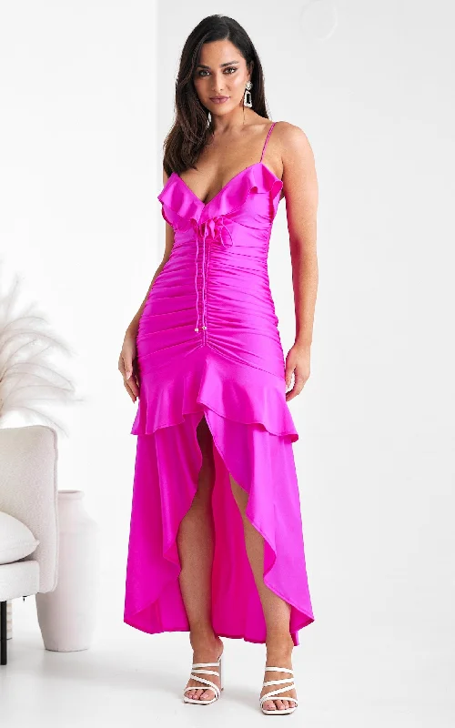 Trendy Online Boutiques Nora Maxi Dress - Fuchsia Pink