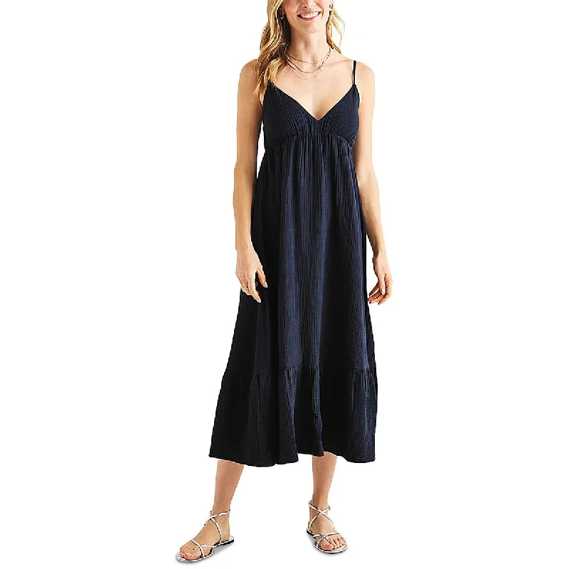 Wardrobe Refresh Womens V-Neck Tiered Maxi Dress