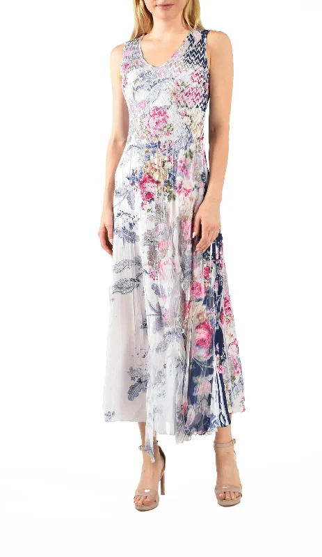 Fashion Forward Outfits Paisley Bloom Maxi Dress In Blue Multi