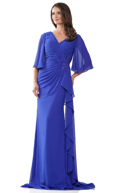 Best Clearance Sales Right Now Rina Di Montella RD2935 - Chiffon V-Neck Evening Gown