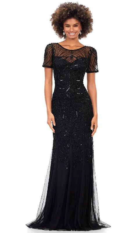 Special Occasion Wear Ashley Lauren 11215 - Short Sleeve Beaded Evening Gown