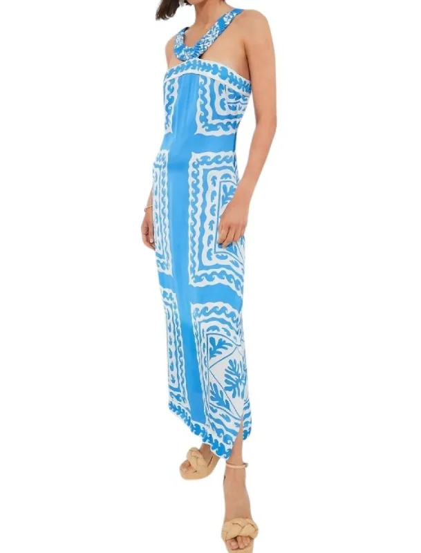 Save Big Abigail Maxi Dress In Bandana Blue