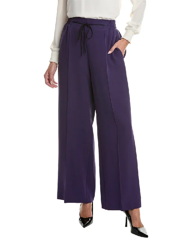 Limited Styles Oscar de la Renta Silk-Blend Pant