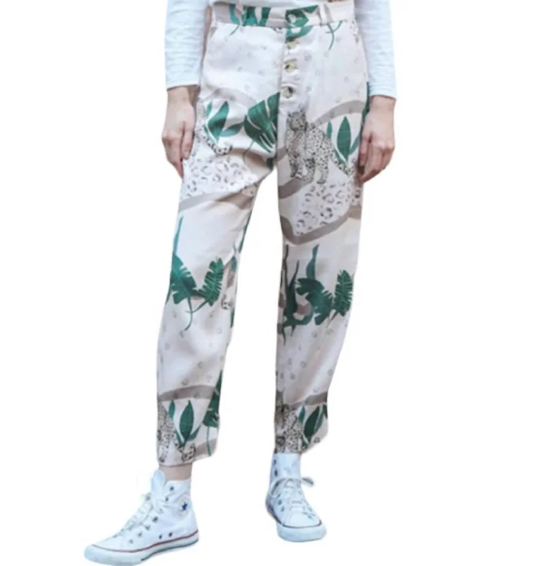 Stylish Looks Jungle D' Amour Pants In Light Cream