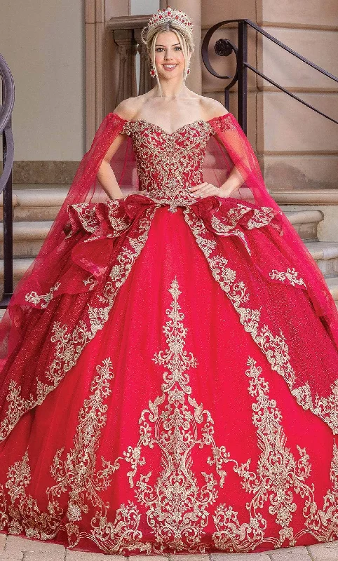 End Of Season Clearance Dancing Queen 1720 - Tiered Ballgown with Cape