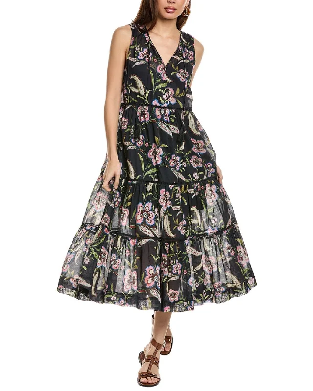 Evening Elegance Johnny Was Libbi Tiered Midi Dress