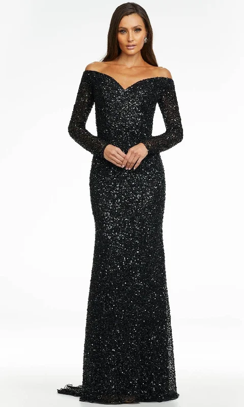 Seasonal Sale Ashley Lauren - 11176 Long Sleeve Sequin Gown