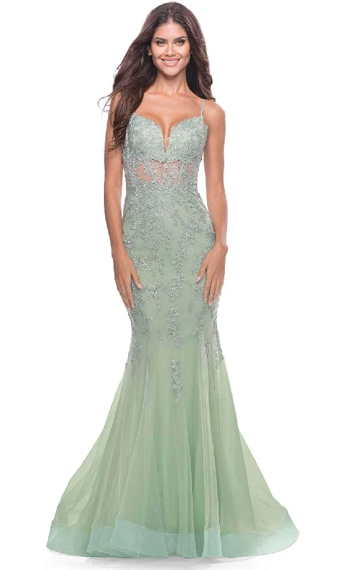 Season Sale La Femme 31579 - Sleeveless Mermaid Prom Gown