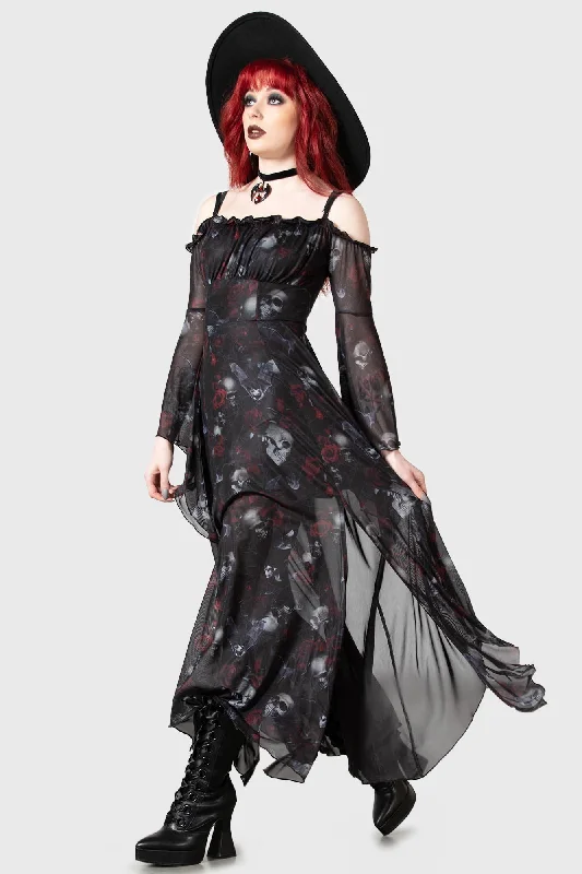 Cutting Edge Fashion Mystic Meadow Mesh Maxi Dress - Resurrect