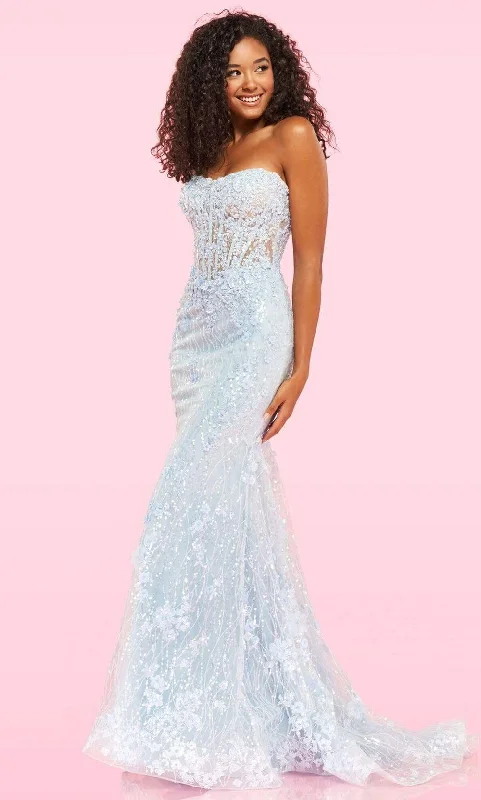 Women’s Evening Wear for Special Occasions Sherri Hill - 54278 Applique Sweetheart Trumpet Gown With Train