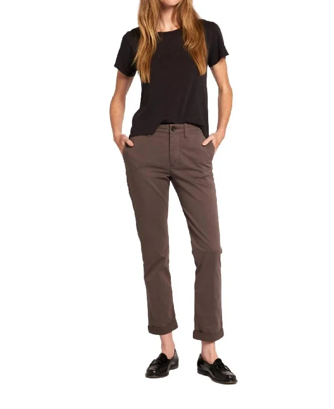 Luxe Women's Fashion Captain Pant In Gravel