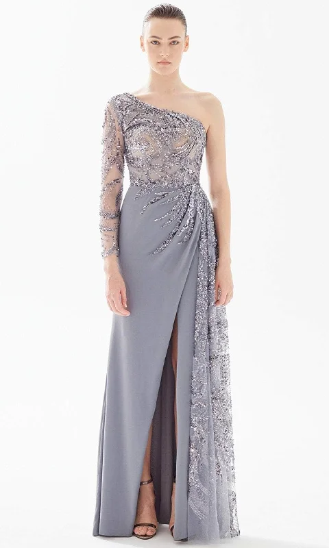 Chic Outfits Tarik Ediz 98290 - Glimmer Illusion Bodice Evening Gown