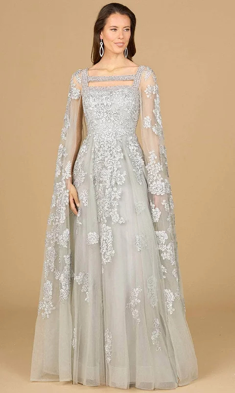 Wardrobe Upgrade Lara Dresses 29138 - Cape Sleeve Embroidered Evening Gown