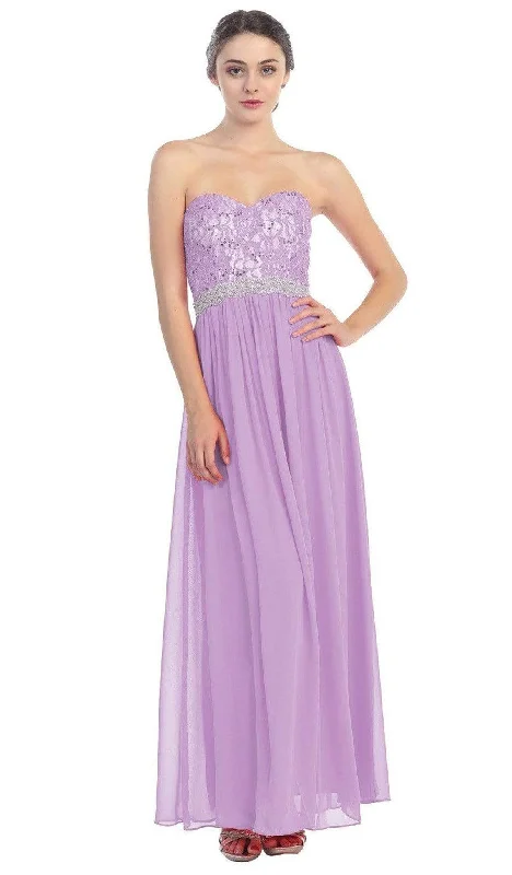 Fashionista Favorites Eureka Fashion - Strapless Sequined Lace Bodice A-Line Gown