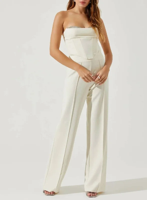 Style Revolution Madison Pants In Ivory