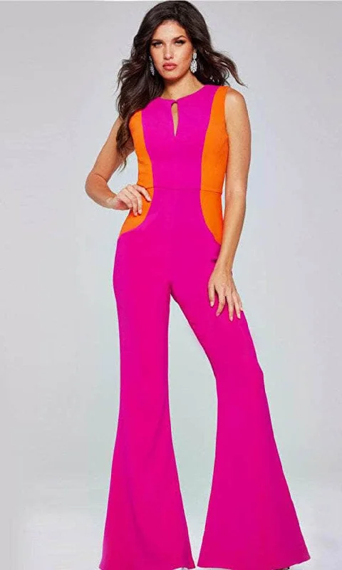 Elegant Fashion Jovani 42801 - Sleeveless Jewel Neck Jumpsuit