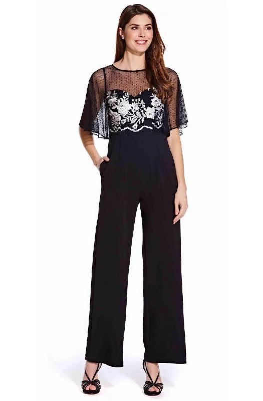 Women Clothes Adrianna Papell - AP1E205755 Floral Embroidered Jumpsuit