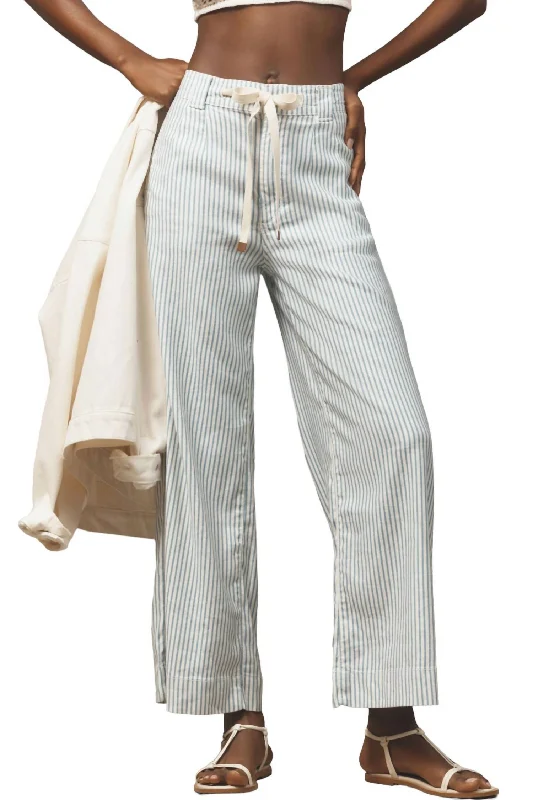 Bundle Offer Addison Drawstring Pant In Railroad Stripe