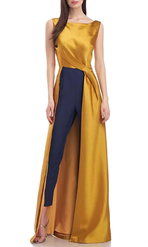 Trendy Boutique Online Kay Unger 5545199 - Bateau Neck Jumpsuit with Overskirt