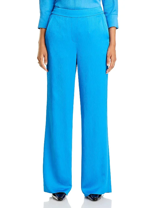 Season Sale Womens High Rise Pleated Wide Leg Pants