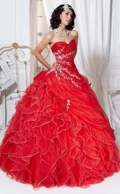 Limited Time Flash Sale Tiffany Designs - 56219 Strapless Vine Detailed Ballgown