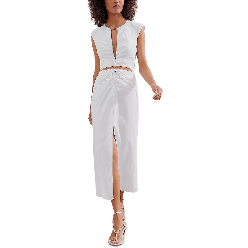 Day To Night Styles Womens Cut-out Cap Sleeve Midi Dress