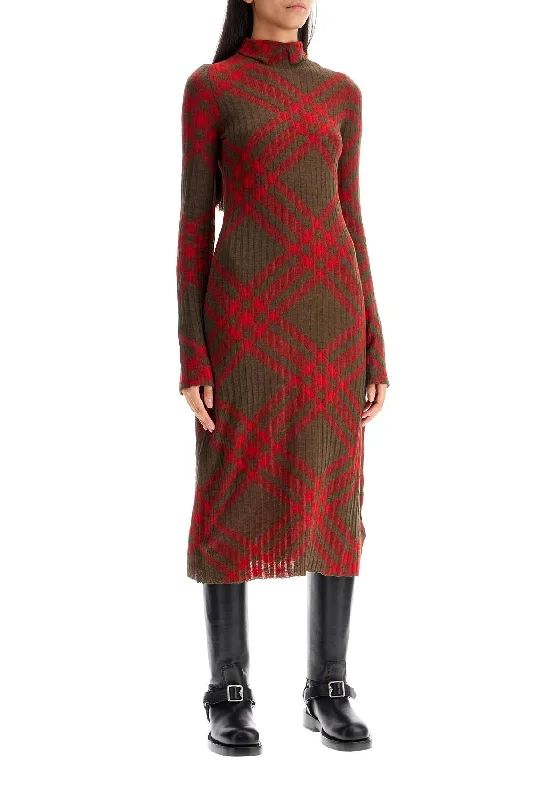 Sale Clothes Online Burberry Ered Wool Blend Midi Dress