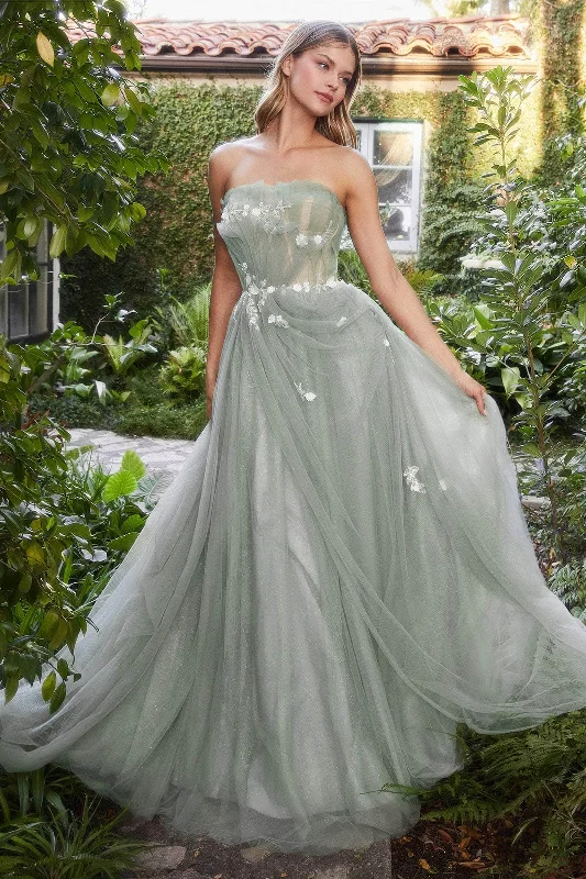 Women’s Clothing for Every Season and Trend Andrea and Leo - A1015 Strapless Pleated Long Modest Prom Gown