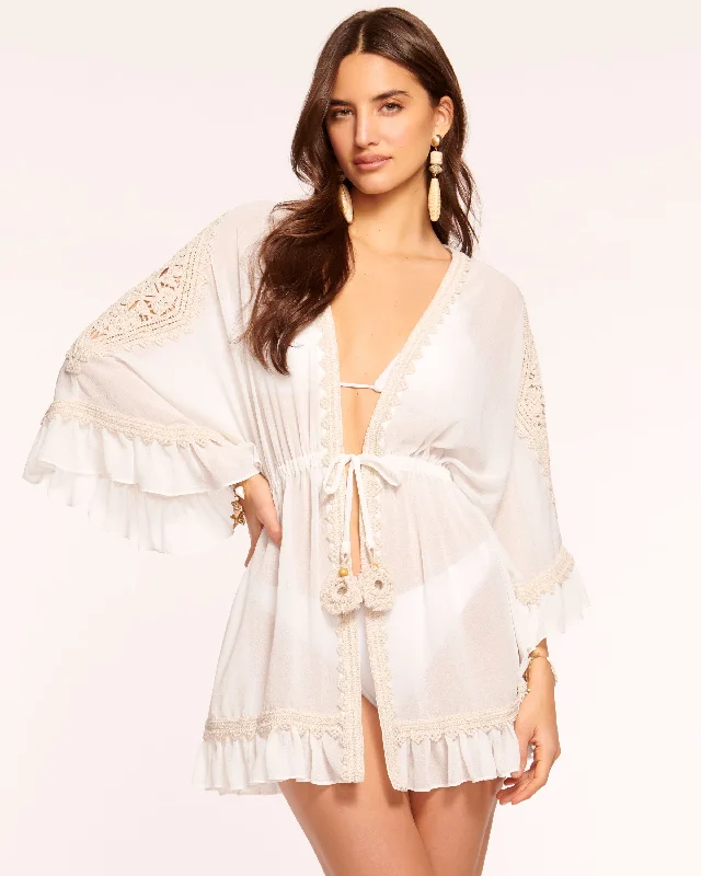 Ride The Style Wave Libbie Crochet Coverup Mini Dress