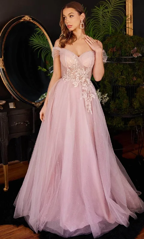 Current Trends Ladivine CD3394 - Embroidered Tulle Prom Gown