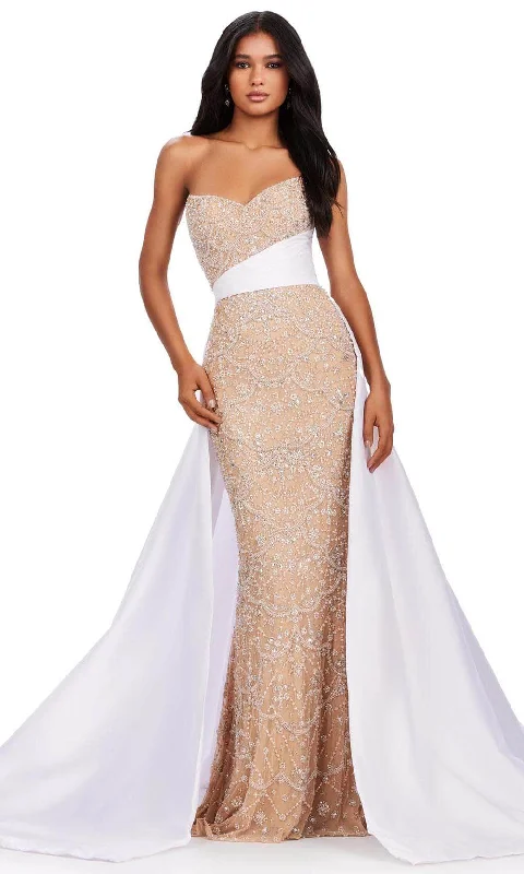 Minimalist Women’s Fashion Clothing Ashley Lauren 11571 - Strapless Beaded Evening Gown