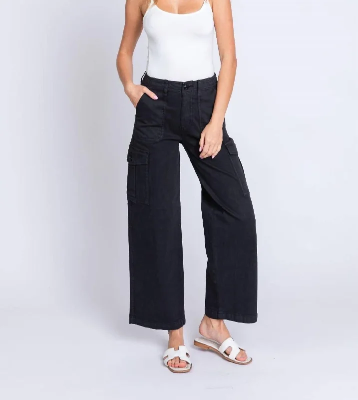 Flash Sale Event Soft Cargo Pant In Black