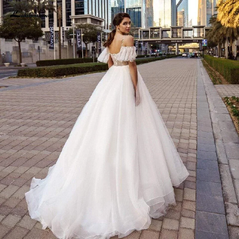 Seasonal Sale Roycebridal Luxury Crystal Beads Boho Wedding Dress