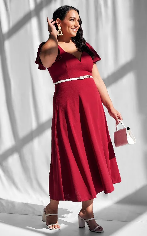 Big Savings Cabernet Maxi Dress - Wine