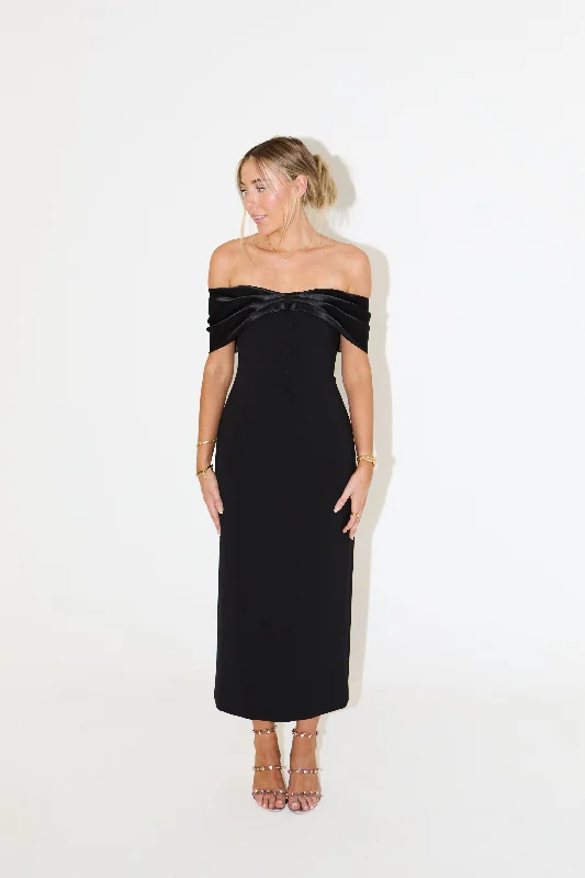 Women's Clothing Sale The Ultimate Muse Bow Midi Dress