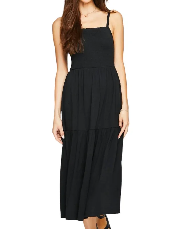 Women's Urban Fashion Florence Midi Dress In Black