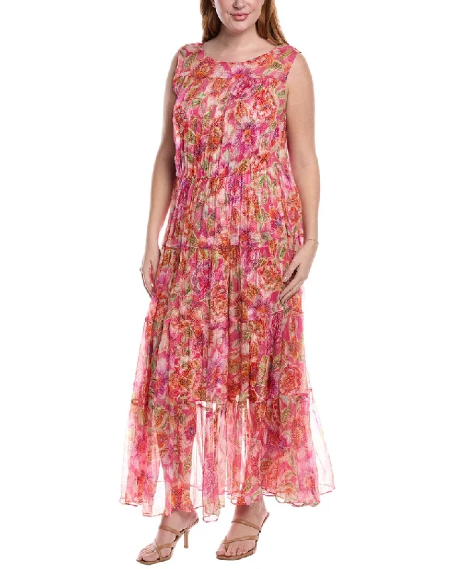 Eclectic Fashion Johnny Was Plus Loran Silk Maxi Dress