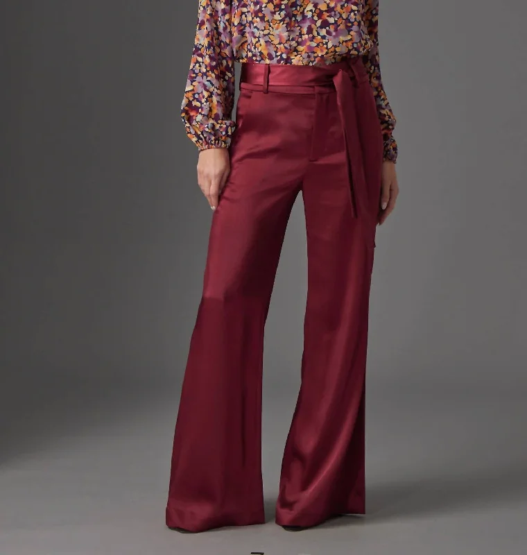 Budget-Friendly Fashion Oaklyn Pant In Burgundy