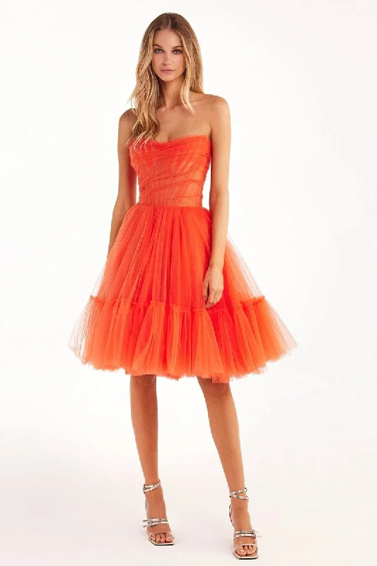 Trendy Attire For Her Ellee Strapless Tulle Mini Dress