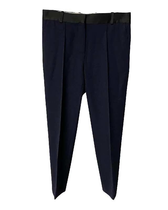 Fashion Sale Celine Straight Pants in Blue Wool