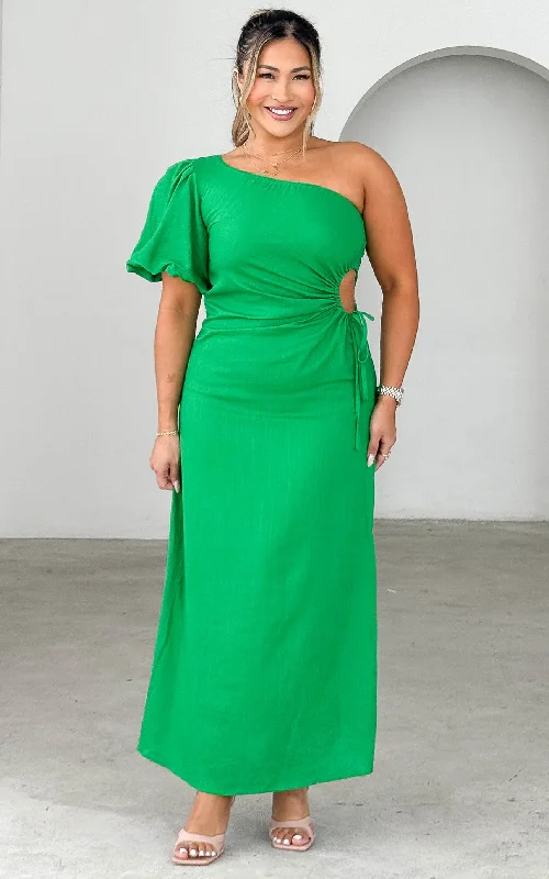 Vintage Fashion Gia Maxi Dress - Green