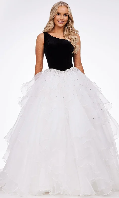 Premium Style Ashley Lauren - 11165 Jeweled Organza Ballgown