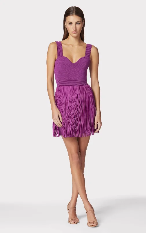 Runway Inspired Wear FRINGE OTTOMAN SWEETHEART MINI DRESS