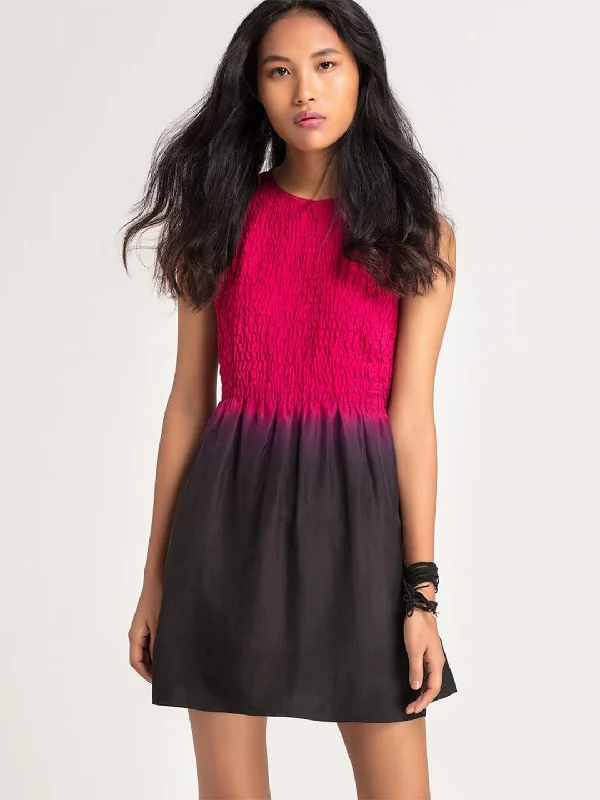 Chic Outfits Fuchsia Ombre Mini Dress