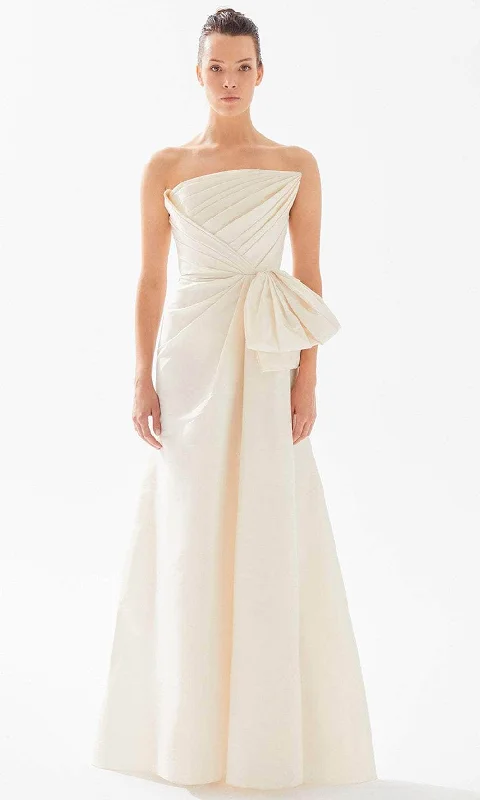 Best Online Boutiques Tarik Ediz 98246 - Pleated Strapless Evening Gown